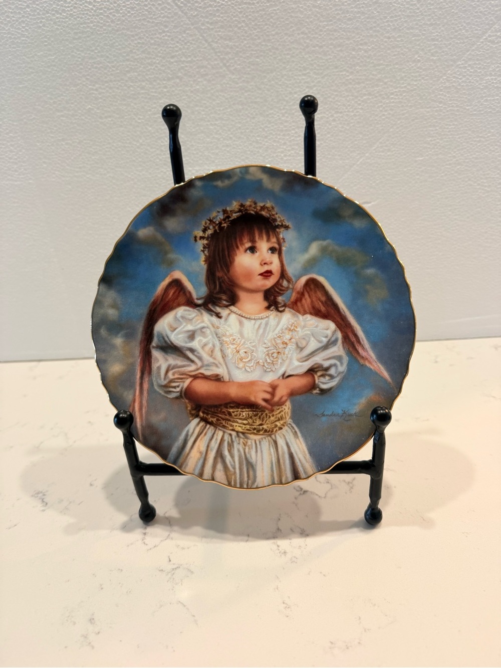 Vintage 1994 Sandra Kuck “Angel of Hope” Limited Edition Collector Plate